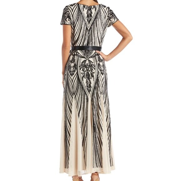 R&M Richards Black and Champagne Dress - Picture 12 of 12